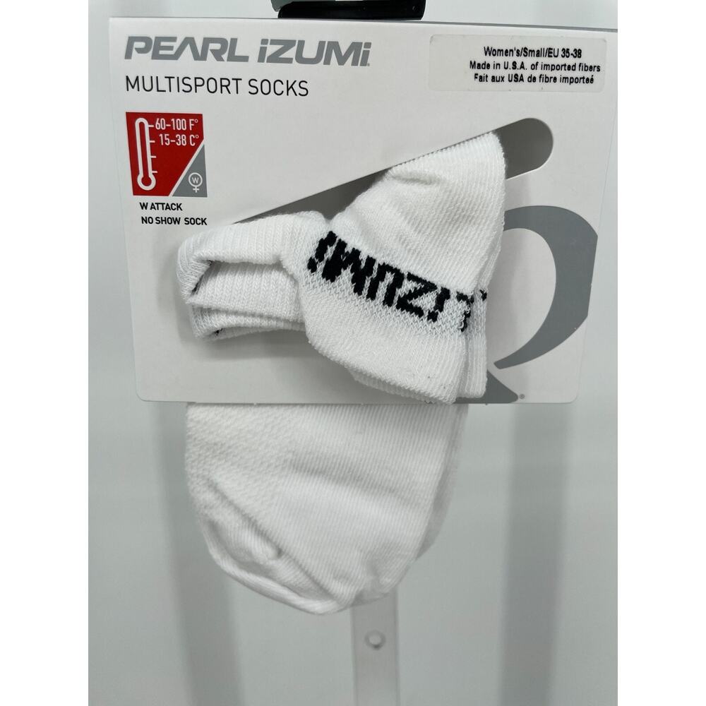 Pearl Izumi Women Attack No Show Multisport Socks Size S White Quick Dry Comfort